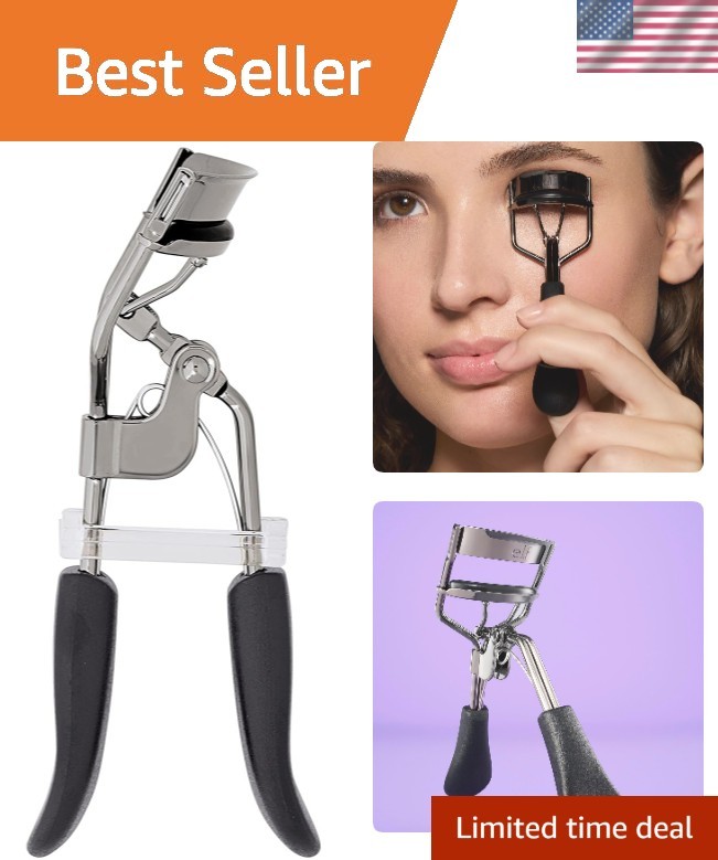 Silver Pro Eyelash Curler with Extra Pad - Long-Lasting Curl,  Approved