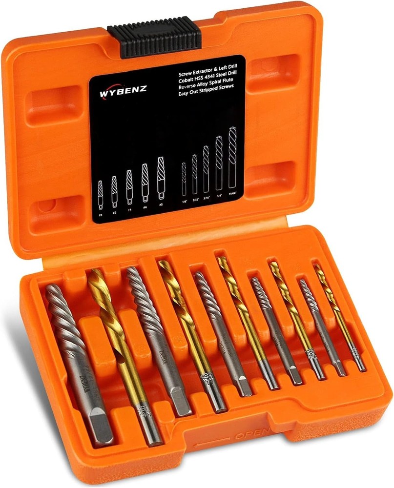 14-Pcs Reverse Cobalt HSS Screw Extractor & Left Hand Drill Set - Easy Out Tool