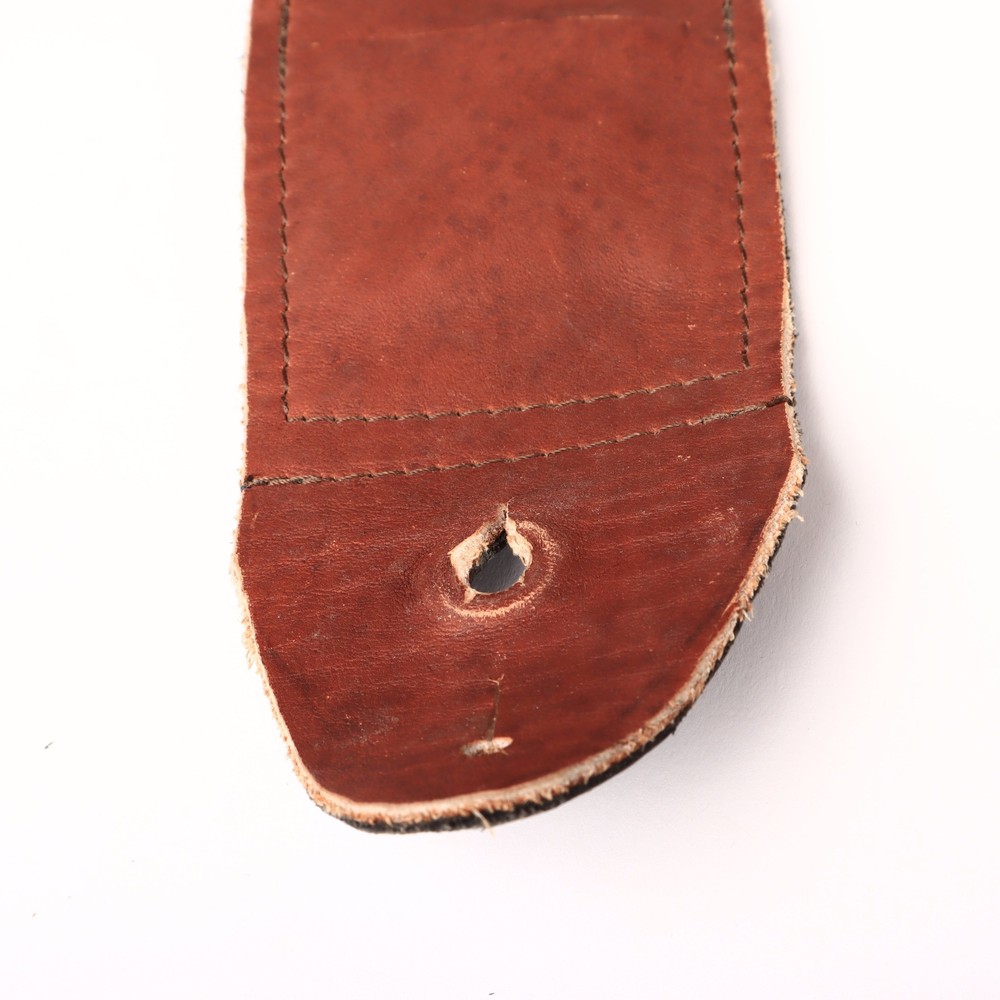 Vintage 80s Silver Eagle Leather Japanese Guitar Strap