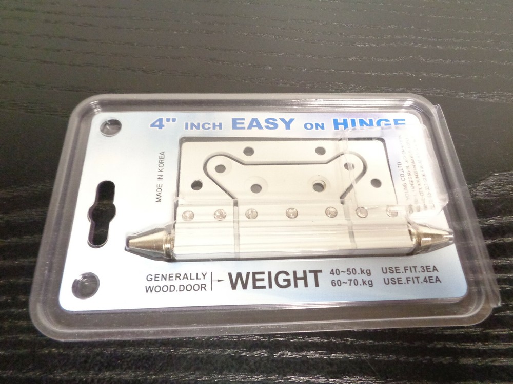 4 INCH Easy On Door Hinge ( Includes One )  " New Open Package " Missing Screws