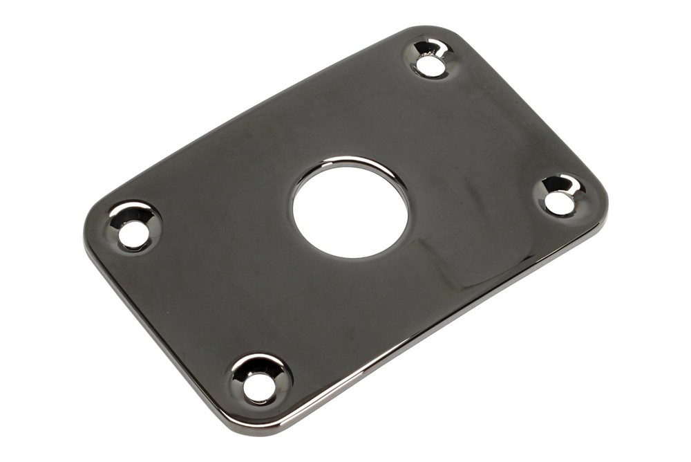 Curved Rectangular Metal Jackplate for Gibson® Explorer - Black Chrome