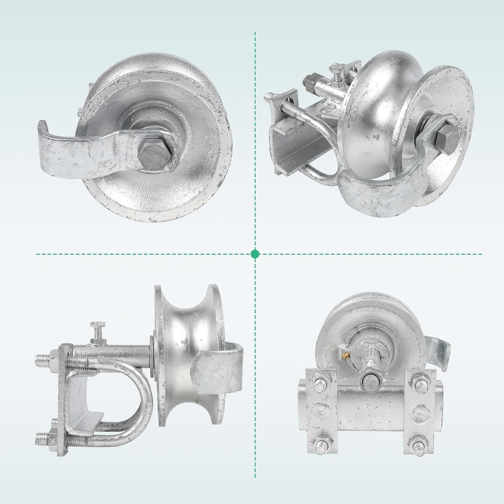 Sliding Gate Rollers - Steel Hardware for 2'' Frame & 1-5/8'' Track (2 Pack)