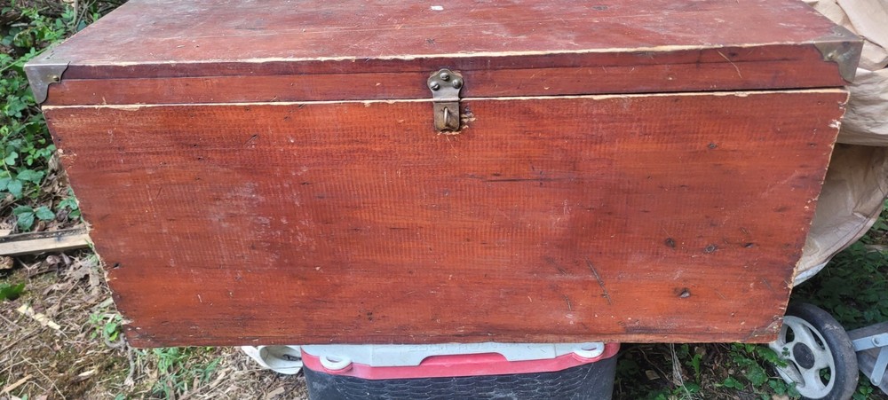 antique pine blanket chest