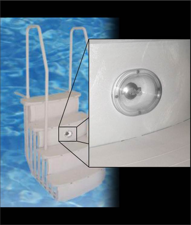 3) Main Access 200680 Swimming Pool Ladder Steps Entry System Smart LED Lights