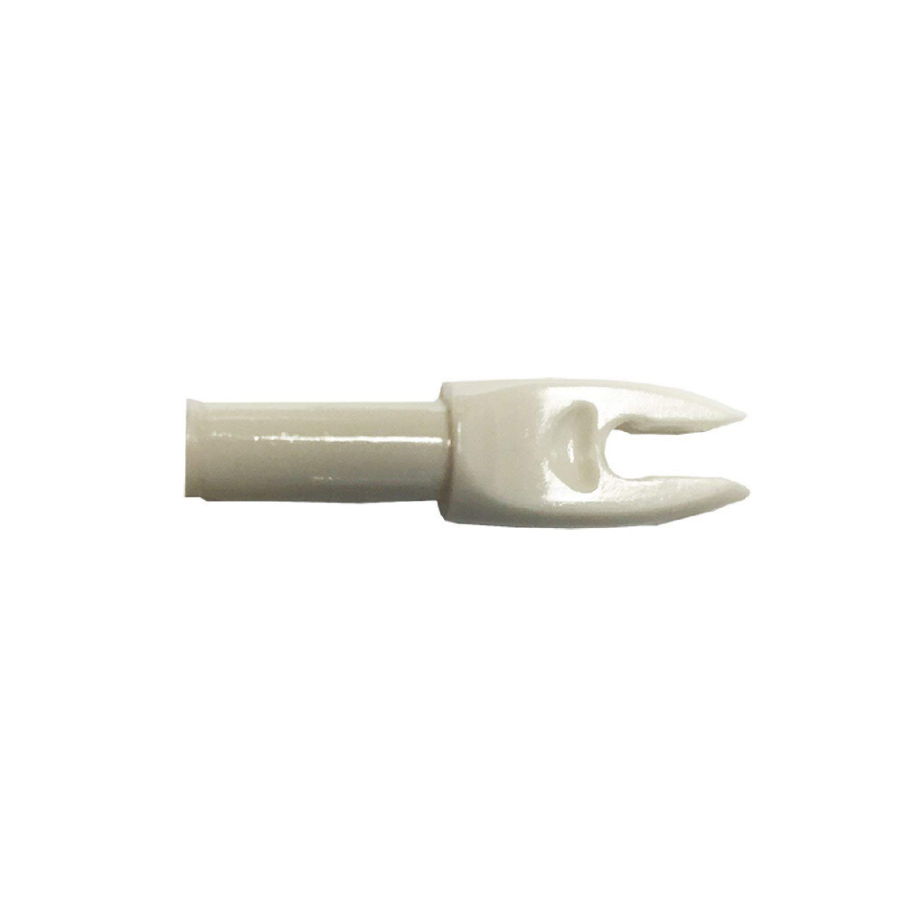 Precision Shooting Timber Nock White For Carbon Force & Arrows - 12/Pack