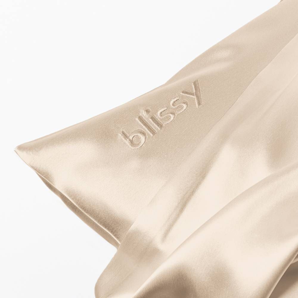 Blissy King 600 Thread Count Silk Pillowcase Natural Beige