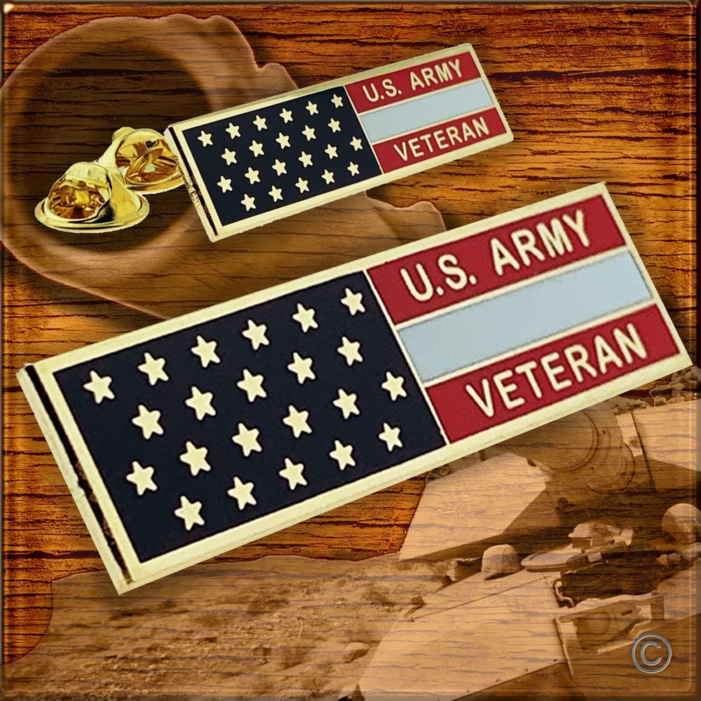Army Veteran Flag Lapel Pin