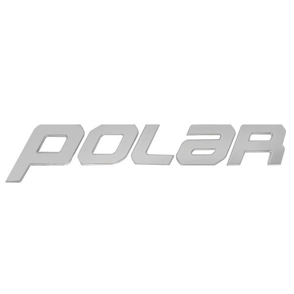 Rinker Polar Silver 32 x 4 7/8 Raised Plastic Boat Emblem (SINGLE)