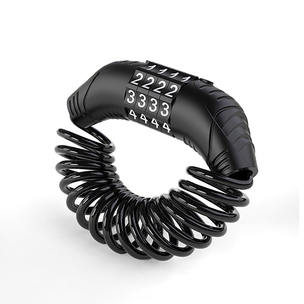 Four-digit Coded Cable Lock Combination Lock Portable Motorcycle Bicycle 1m Lock