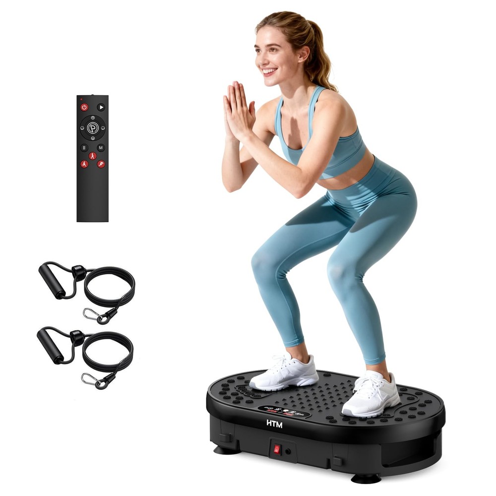 Vibration Plate Exercise Machine with 120 Speed Levels, 9 Program Modes and R...