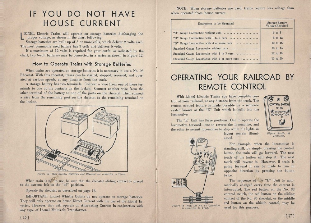 Vintage 1938 INSTRUCTIONS FOR ASSEMBLING AND OPERATING LIONEL TRAINS, Book