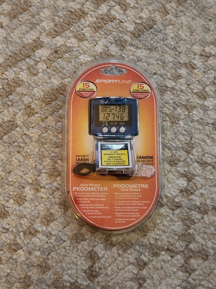 SPORTLINE 15 FUNCTION TOTAL FITNESS PEDOMETER ( NEW )