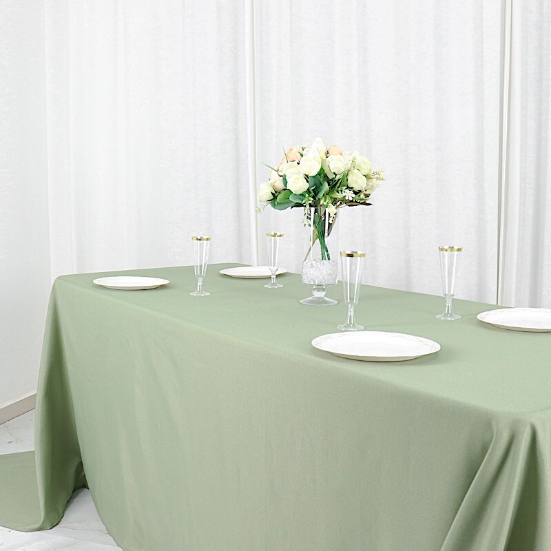 90x156-Inch BLUSH RECTANGULAR Polyester Tablecloths Reception Catering Wedding