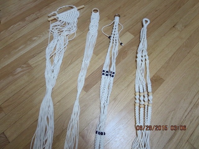 4 HANDMADE PLANT HANGERS--#T2-1