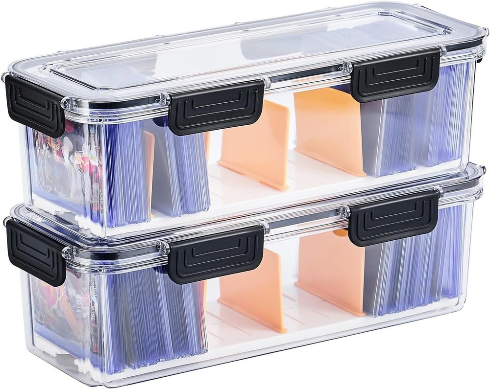 Secure Toploader Storage Box with Dividers