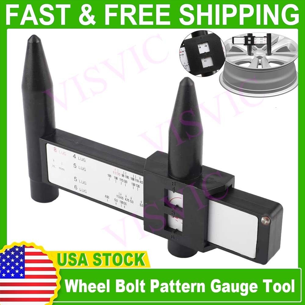 Wheel Bolt Pattern Gauge Tool 4 5 6 8 Lug Pattern Quick Measure Slide Hand Held✔