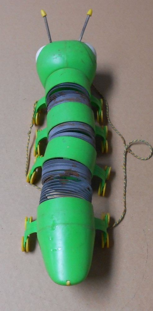 Vintage Caterpillar Slinky Pull Toy