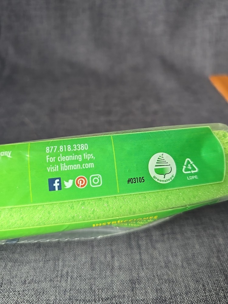 Libman Scrubster Mop Refill Easy Change Snap On Refill #03105 New