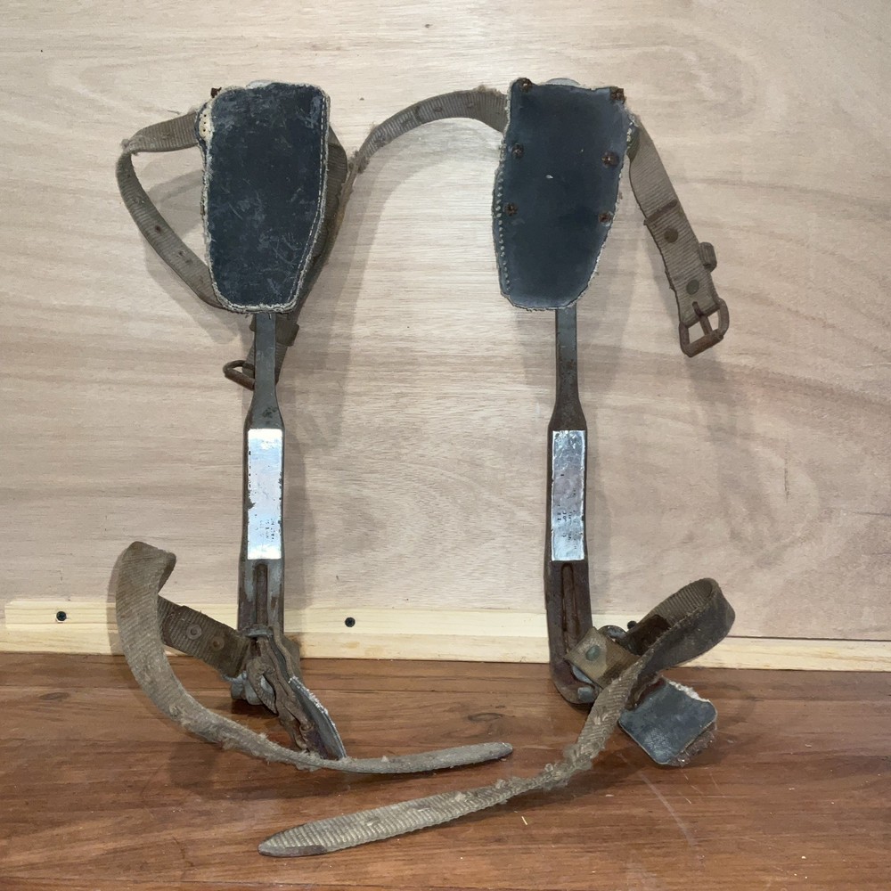 Vintage Lineman Tree Pole Climbing Spurs