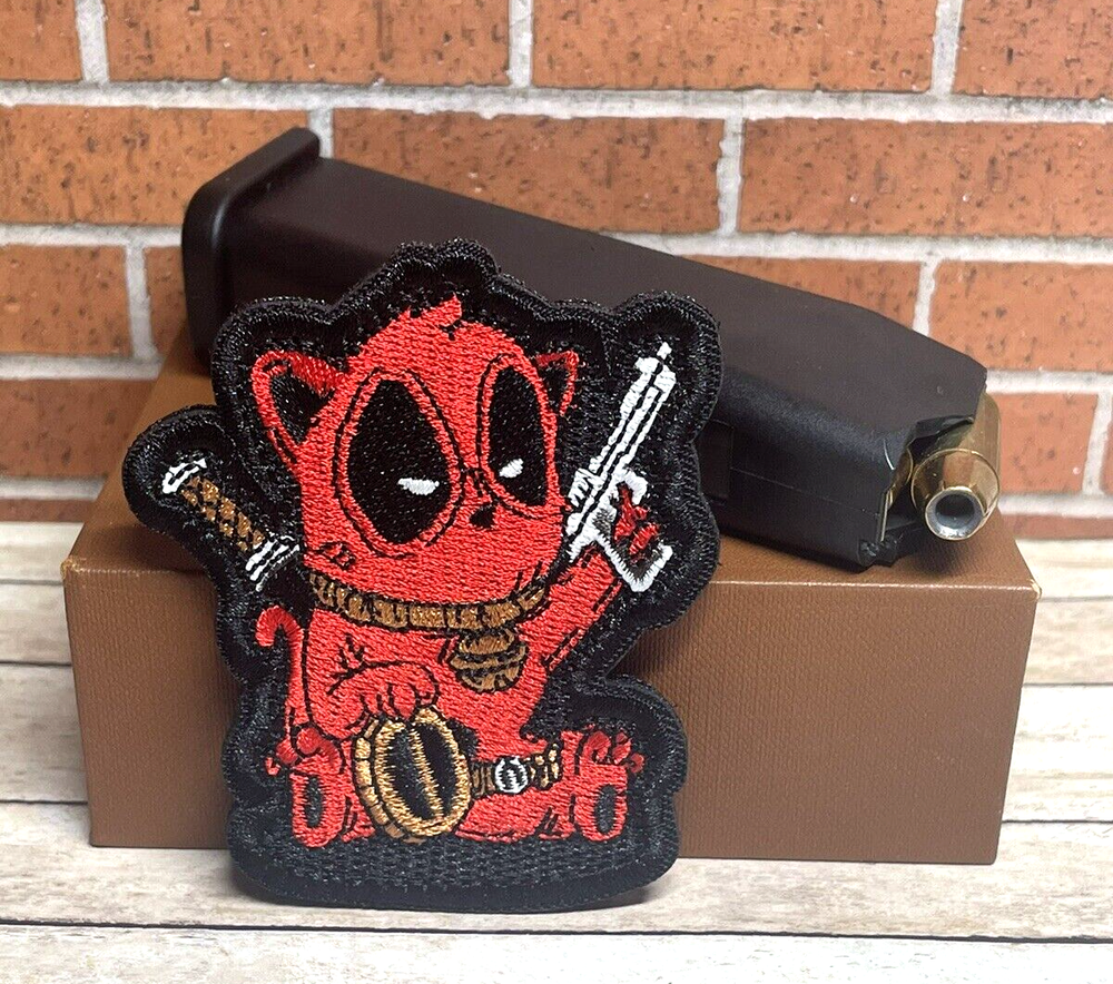 Tactical Morale Patch - Embroidered Lucky Cat Deadpool Patch - Lucky Cat Patch