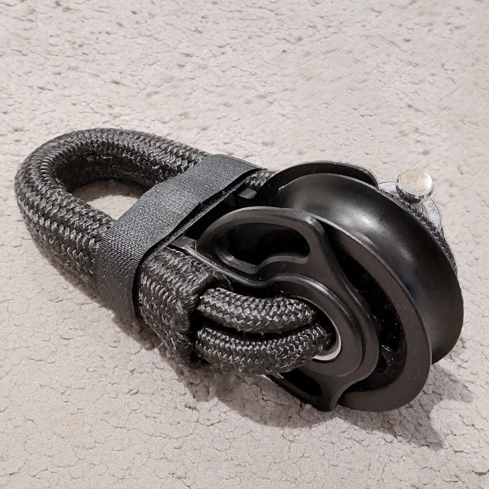 Refurbished 80mm TyeTec "Code Blue" Plain Bearing Loop Block - Max 16mm Rope