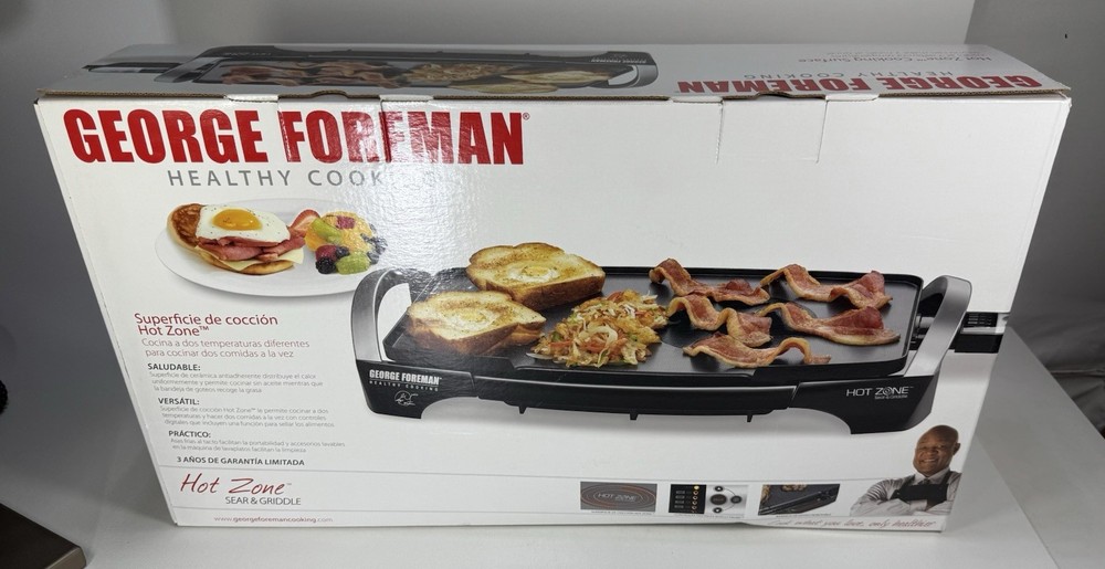 George Foreman Hot Zone Sear & Griddle Cooks At 2 Different Temperatures