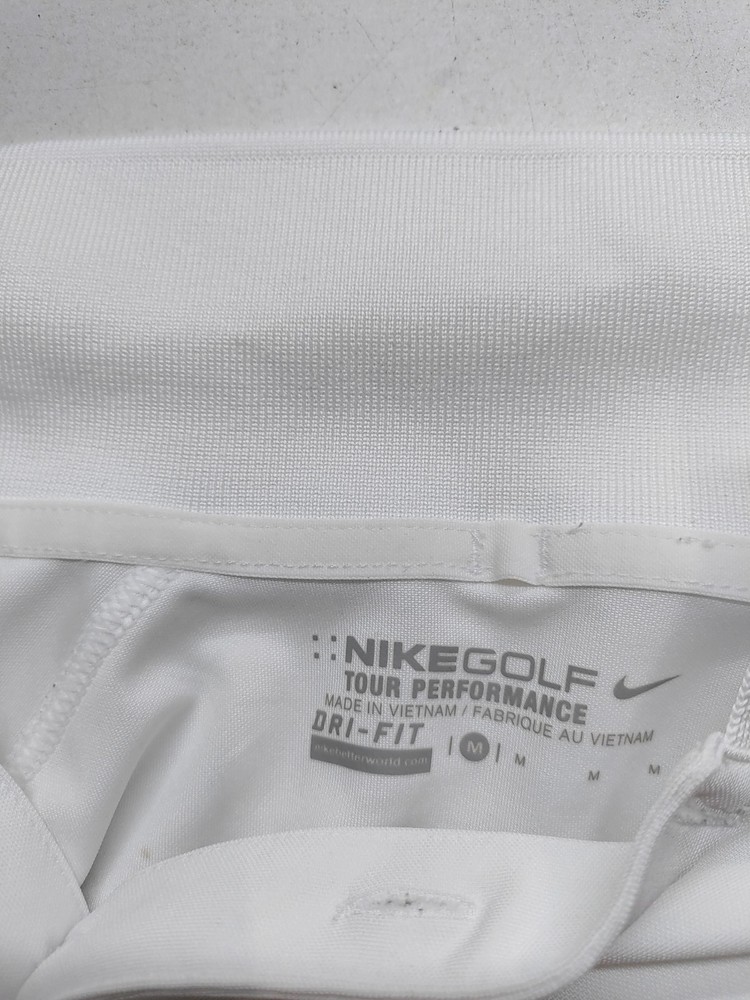 Nike Men's Polo M White 100% Polyester Collared Basic