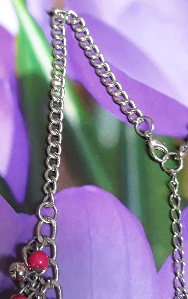 Fuchsia Artisan Lucite Dangle Multi Bead Necklace