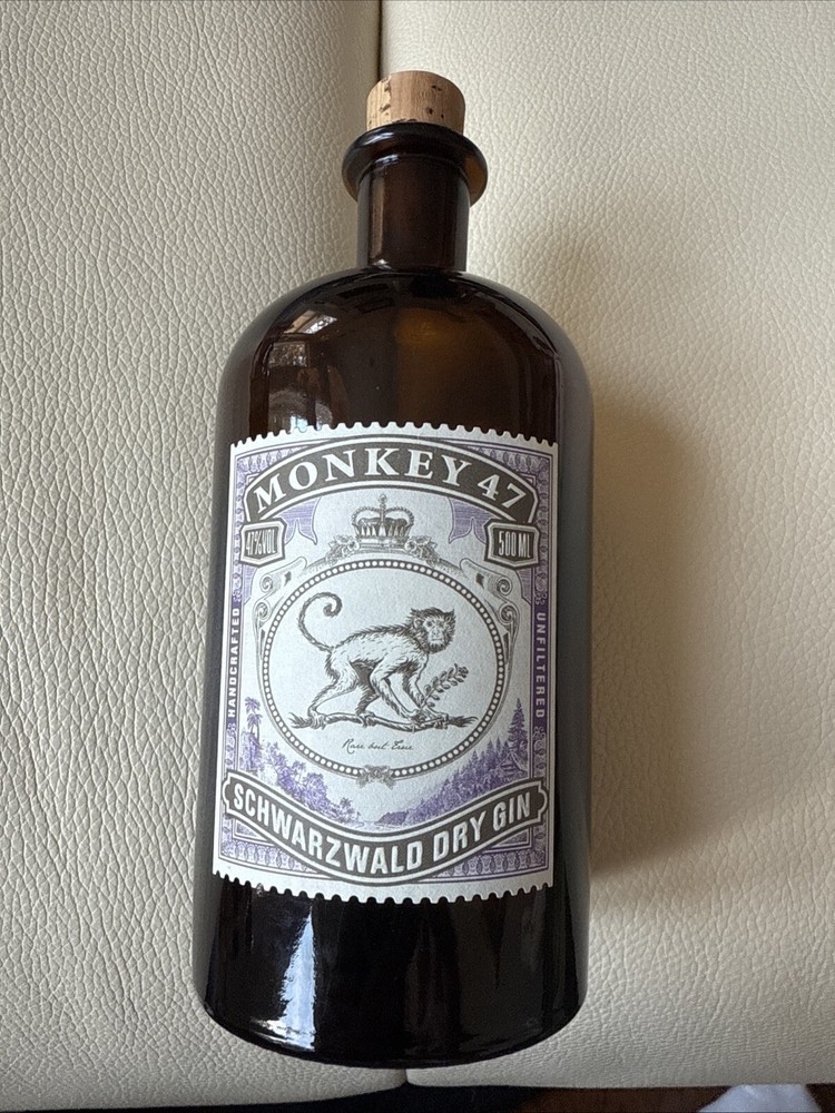 Empty Monkey 47 Schwarzwald Dry Gin Bottle 500ml