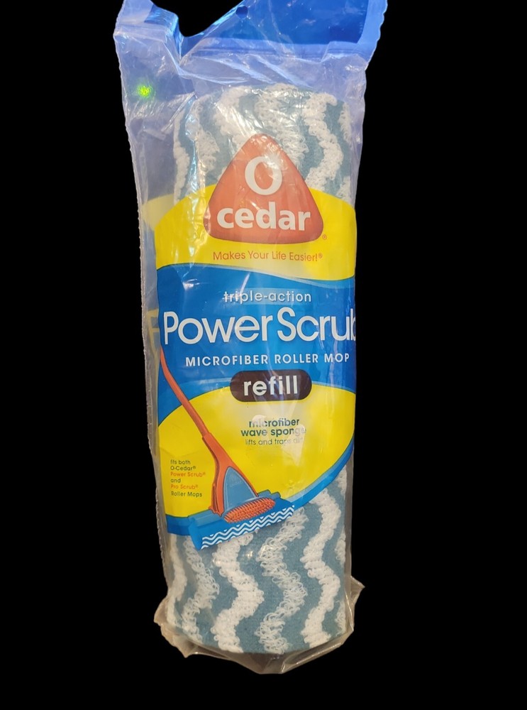 o cedar power scrub 10 in roller mop refill microfiber wave sponge new in pkg os