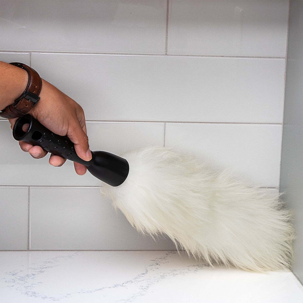 Libman Natural Lambs Wool Wand Duster Standard Extension Threaded Handle