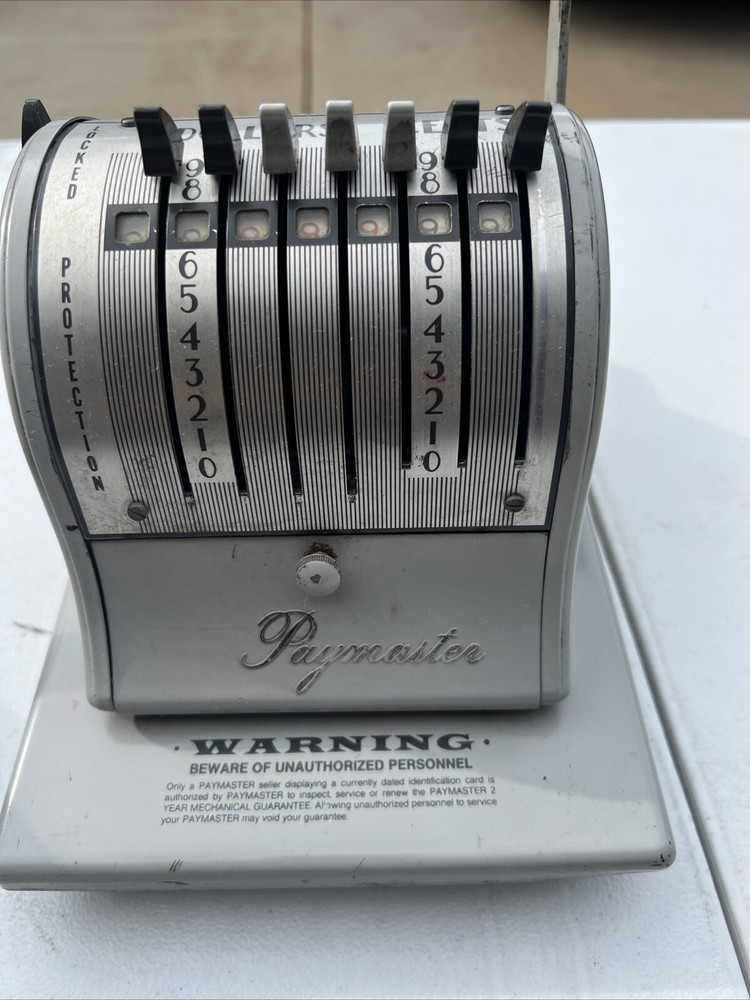 Vintage Paymaster Series S-1000 Check Writer