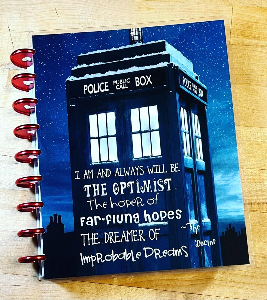 Dr Who Inspired Front/Back Cover Set for use with Classic HAPPY Planner