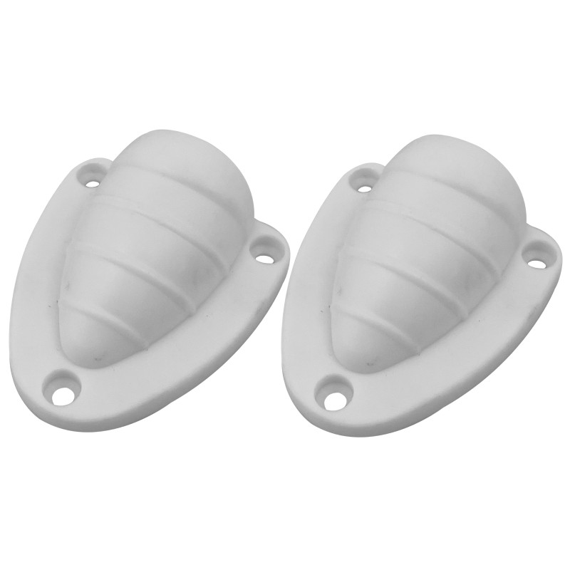 2PCS Boat Marine White Nylon Clam Shell Vent Wire Cable Cover Ventilation Cap