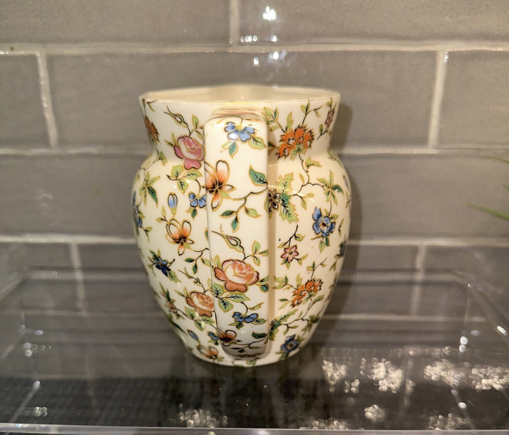 Vintage Moriyama Mori-Machi Chintz Pattern 6" Pitcher