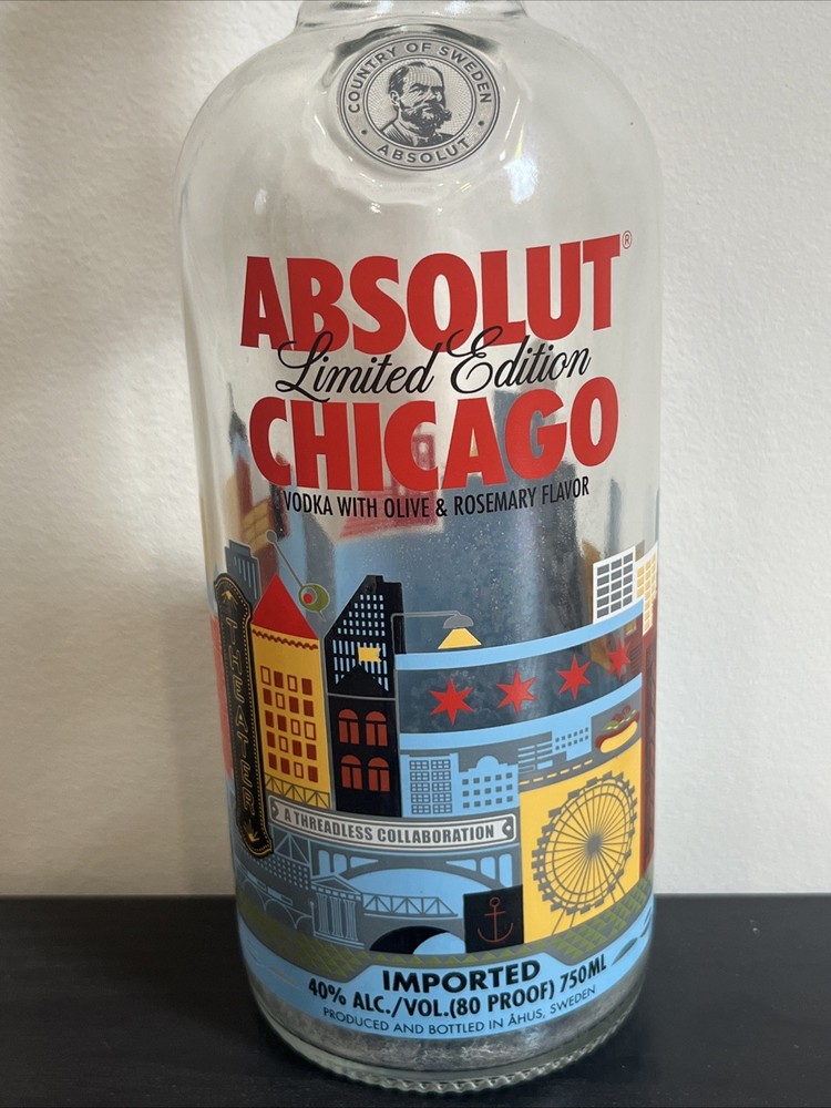 Absolut Vodka Chicago Limited Edition Bottle (EMPTY)