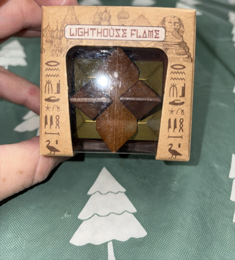 True Genius Lighthouse Flame Wooden Brain Teaser