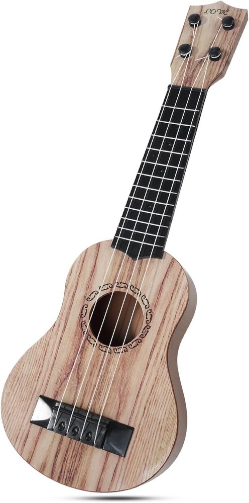 Koa Color 17in Kids Ukulele - 4 String Mini Guitar for Creative Play & Learning
