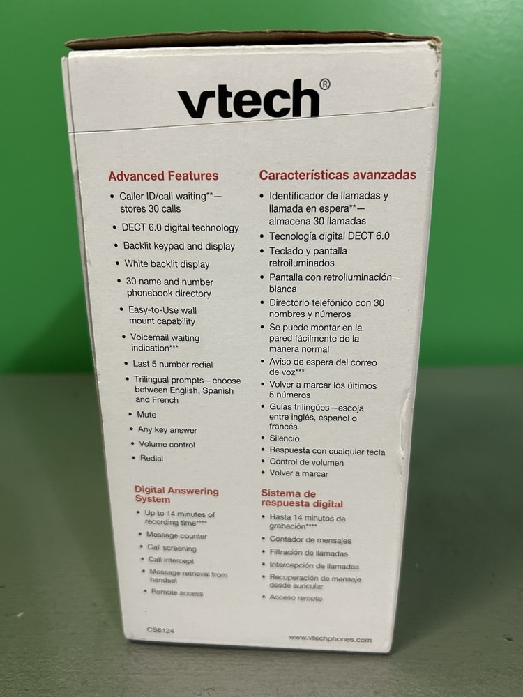 VTECH DECT 6.0 Cordless Phone Digital Answering System (Complete in Box) Works