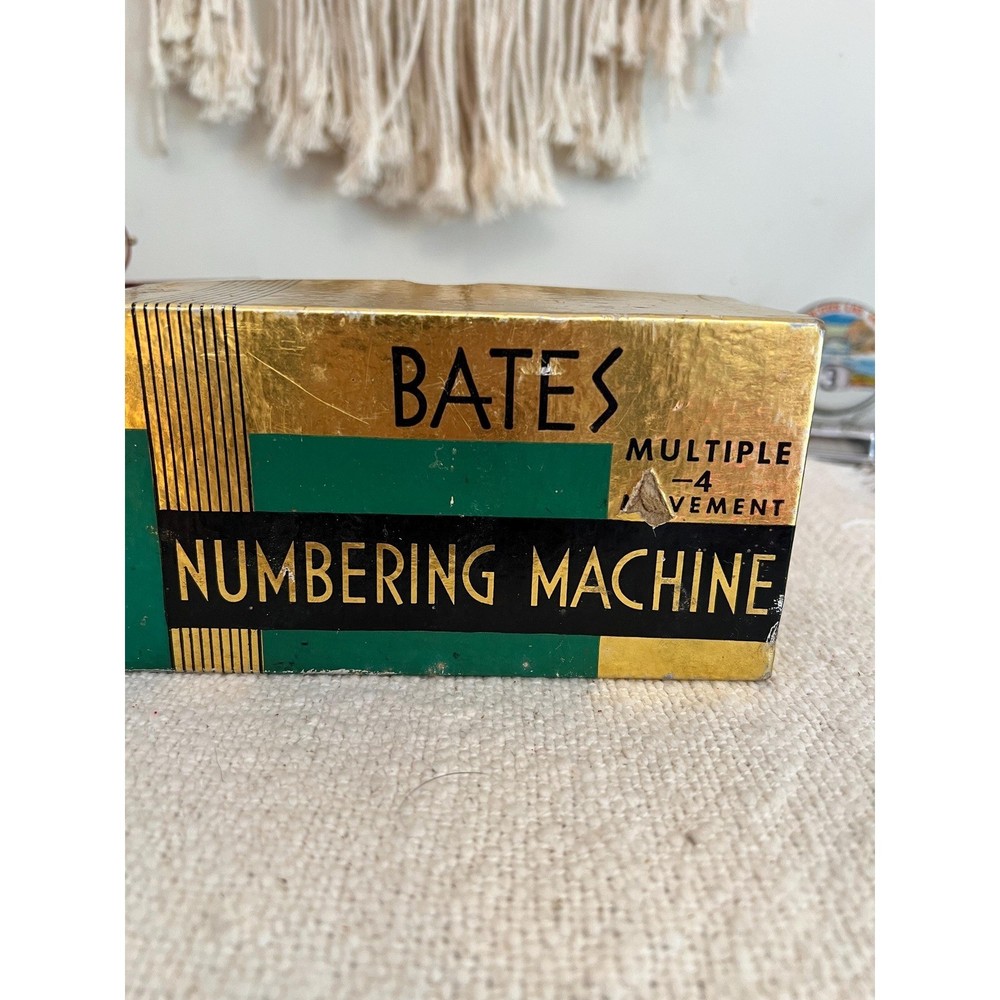 Vintage Bates Numbering Machine 6 Wheels Multiple Movement (3976)
