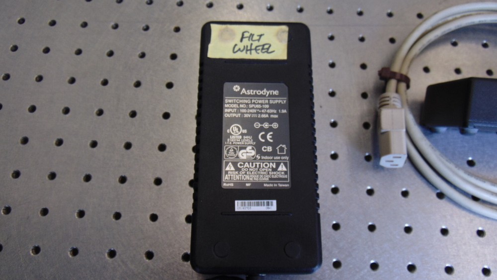 OPTEM DUAL STEPPER ZOOM FOCUS (?) W/ CABLES CONTROLLER FILTER WHEEL AND POWER S.