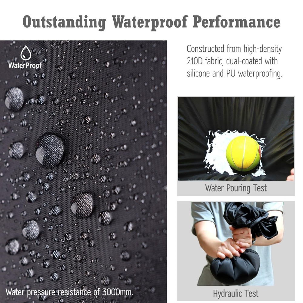 Waterproof Backpack Rain Cover, HeavyDuty Nylon with Adjustable System, Pouch