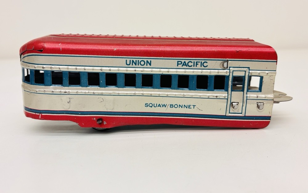 Marx Prewar Union Pacific Tin Streamlined Powered Passenger Set M10005 Working
