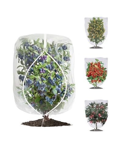 Pack Fruit Tree Netting with Zipper & Drawstring Reusable 2.6 x 3.2 Ft 4