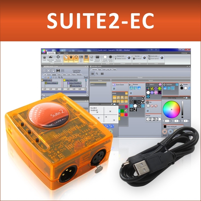 Sunlite Suite 2 FC+ DMX USB Controller Lighting Interface for stage lighting