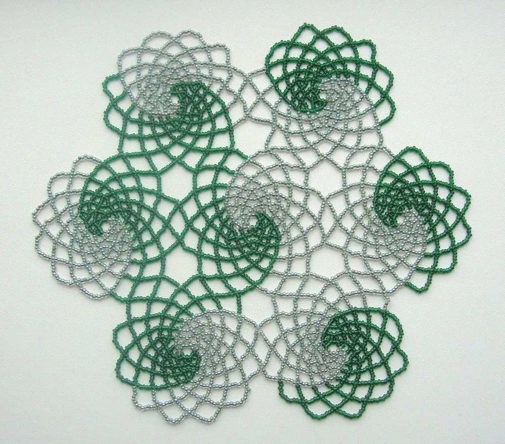 Handmade Beaded Doily Handcrafted Home Decor
