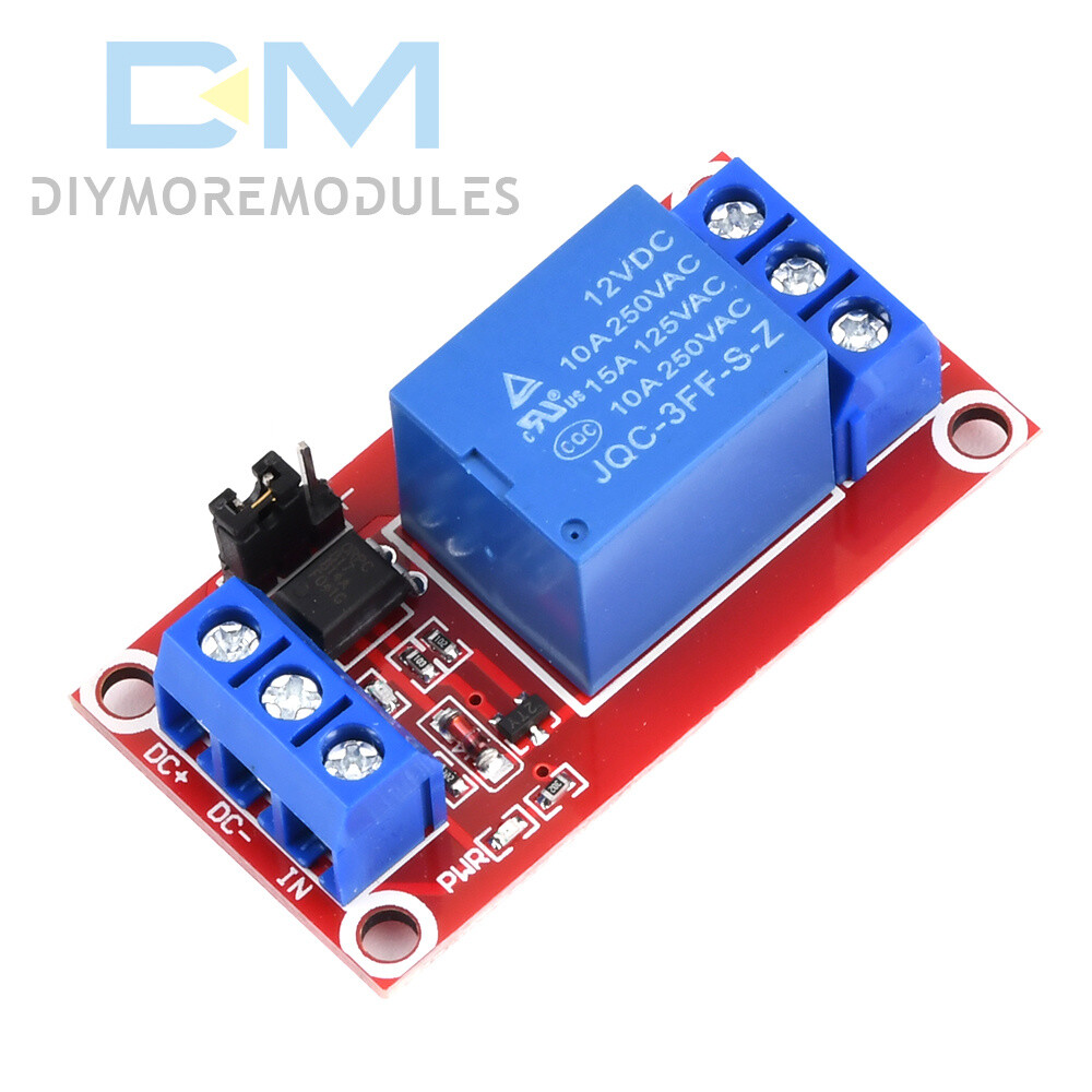12V 1 Channel Relay High & Low Level Trigger Module With Optocoupler Isolation