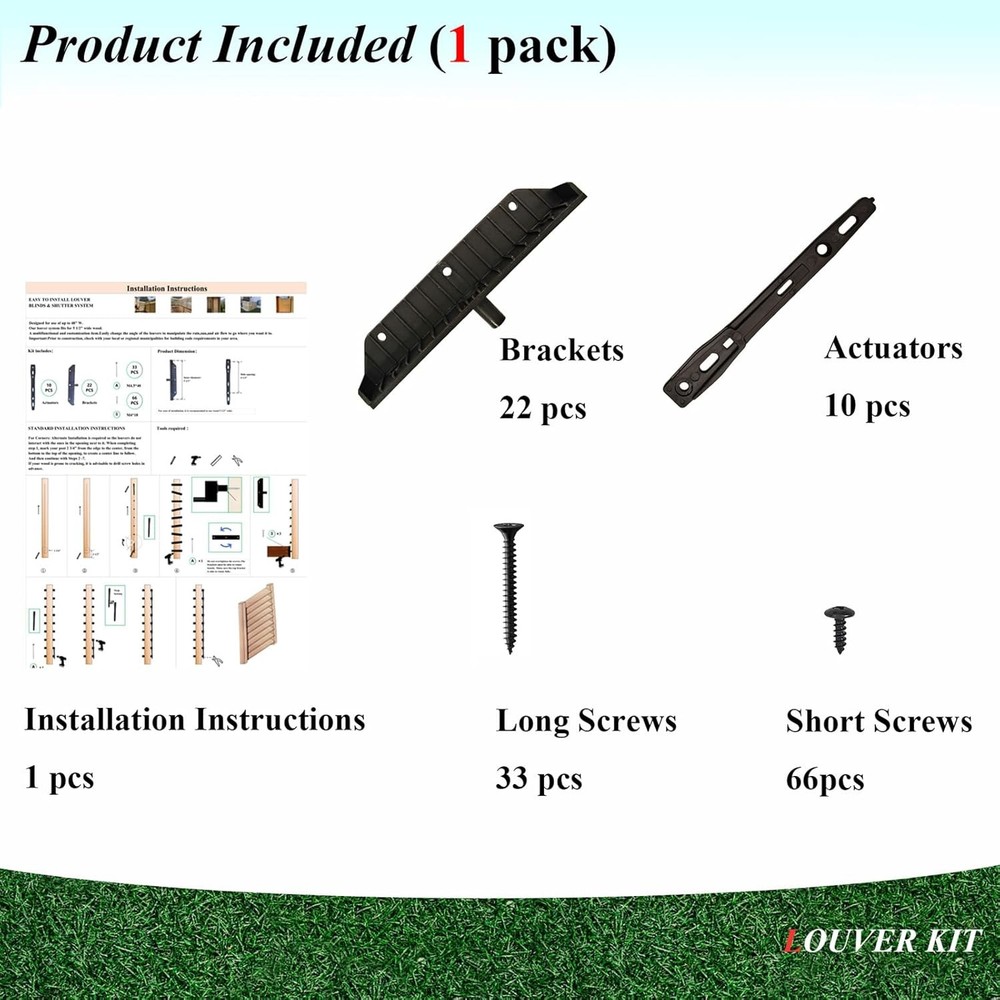 Louver Bracket Kit, Deck Sunblind System, Shutters Hardware System for Windows G