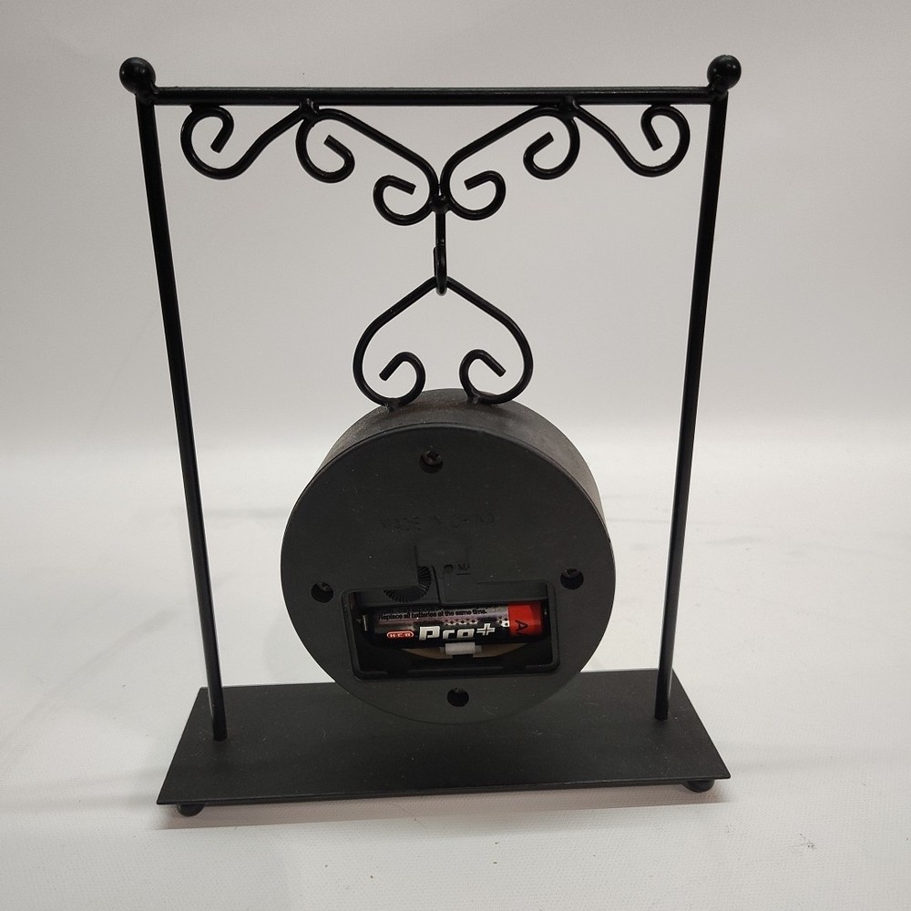 Quartz Decorative Metal Table Clock 8" Tall
