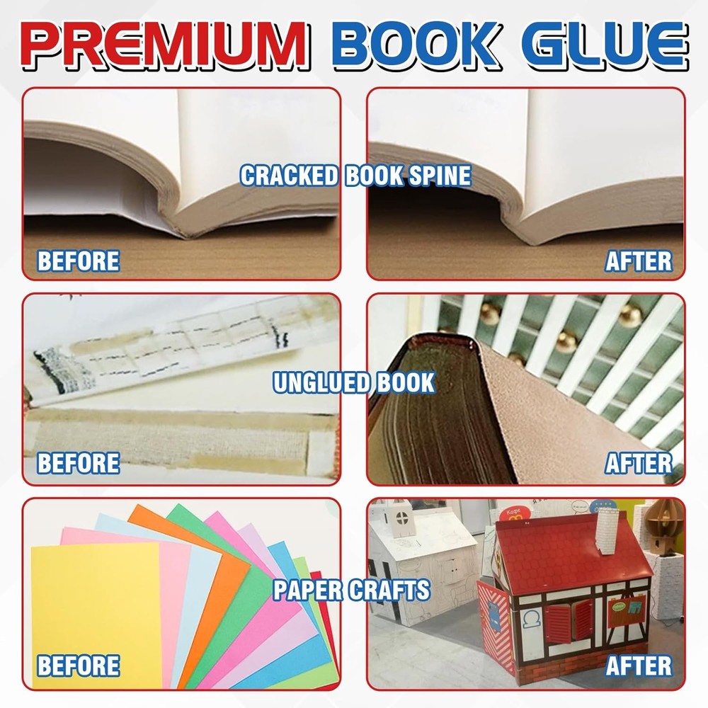 Book Glue, Clear Binding Multipurpose Adhesive for